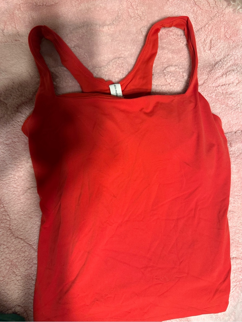all in motion Bright Red Scoop Neck Tank